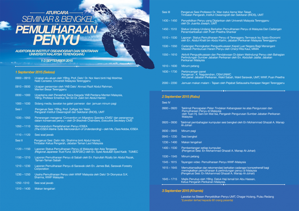 Seminar & Bengkel Pemuliharaan Penyu di Malaysia - Brochure-2