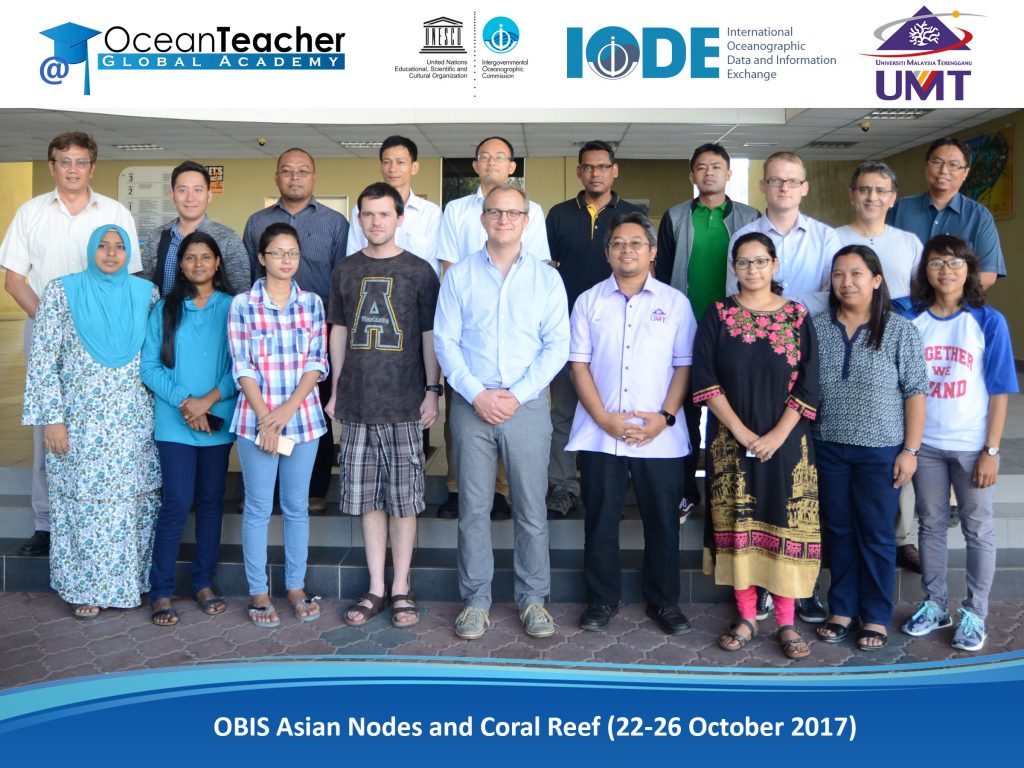 OTGA Training Course: OBIS Asian Nodes and Coral Reef | 22 – 26 October 2017